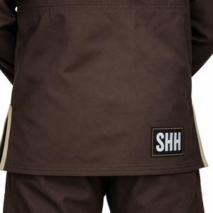 Kimono SHH BJJ para Hombre, Color Marrón, 100% Algodón, Corte Regular, Ropa de Artes Marciales para Adultos, Impresión por Transferencia de Calor Duradera - Product Image 6
