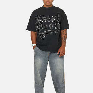 Camiseta de Hombre 2026, Nuevo Estilo, Corte Personalizado, 100% Algodón, Diseño Único, Lavado Ácido con Efecto Desgastado por el Sol - Product Image 2