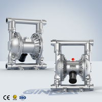 Pompe pneumatique à double diaphragme en acier inoxydable 304/316/316L pleine longueur GK 1-1/2\" 40 mm pour liquides huileux, essence, diesel, transfert de carburant
