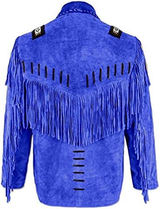 <b>Men</b>’s Designer Black Fringe Leather <b>Jacket</b> Western Cowboy <b>Suede</b> Coat with Tassels High Quality Custom Logo Fashion Outerwear - Product Image 6