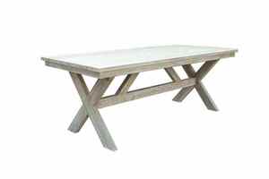 Modern Rattan Dining Set with Solid Back Chairs and Wooden <b>Table</b> for Villa Outdoor Use 6 Piece Contemporary Design - Product Image 4