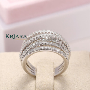 Bague en or blanc pour femme, diamant taille brillant rond, bijoux de mariage classiques, diamants de laboratoire, alliance éternité complète - Product Image 2
