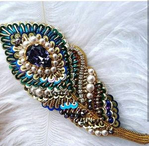 Broche de Pájaro Bordado a Mano con Cuentas, Pin Decorativo de Moda para Ropa y Bolsos, Broche Floral de Bordado Artesanal con Cuentas - Product Image 3
