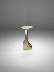 Mesa Auxiliar Moderna de Diseño para el Hogar, Mesa de Centro de Lujo con Tapa de Cristal y Acabado Dorado, Mesa Redonda de Metal para Sala de Estar Interior - Product Image 5