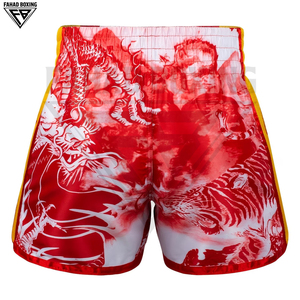 Pantalones Cortos de Muay Thai al por Mayor, Ropa de Artes Marciales de Boxeo Estampada, 100% Poliéster, Impresión por Sublimación, Pantalones Cortos de Muay Thai Personalizados - Product Image 3