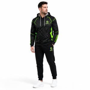 Men's Sublimation Sports <b>Zip</b> <b>Up</b> Hoodie Athletic Fitness Gym Wear Breathable Custom Sublimated Print Sweatshirt Jacket with Hood - Product Image 3