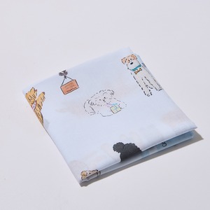 [K-ESSENTIALS] Mouchoir en coton à motifs animaux, coloré, doux, style années 60, mignon, avec bordure en dentelle, pour usage personnel - Product Image 1