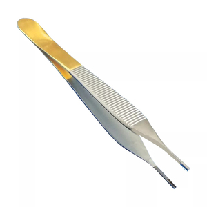 Pinzas Adson Marrones de Calidad Premium, Instrumento Quirúrgico Reutilizable para Cirugía General y Plástica - Product Image 1