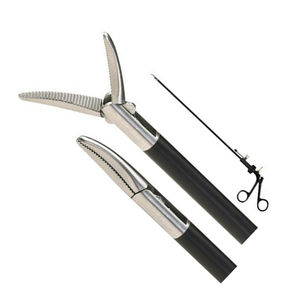 Pince dissection Maryland laparoscopique en acier inoxydable de 5 mm et 33 cm, à mâchoires courbées, instrument chirurgical compatible monopolaire - Product Image 4