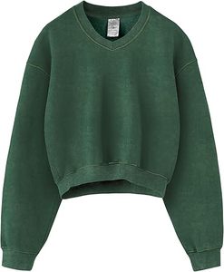 custom Oversized Sweatshirt Acid Wash O <b>Neck</b> Fleece Pullover Sweaters Casual Vintage Sweatshirts Loose Trend Women's Oversized - Product Image 4
