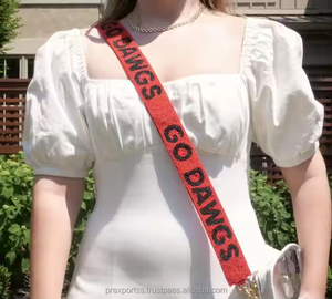 Go Hogs Logo correa ajustable hecho a mano bordado con cuentas bandolera reemplazo monedero accesorio decorativo College Gameday - Product Image 2