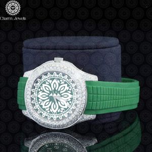 Charm_Jewels Luxury Women's Stainless Steel <b>Watch</b> 38mm Round Analog Quartz Green Silicone Band Luminous Fashion Design - Product Image 5