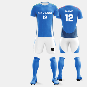 Wholesale OEM ODM Custom Soccer Uniform Set Short Sleeve Breathable Football Jersey High Quality Team Sportswear - Product Image 5