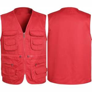 Gilets de sécurité réfléchissants haute visibilité modernes, 8 poches, fermeture éclair sur le devant, unisexe, vêtements de chantier, gilet de sécurité à vendre - Product Image 4