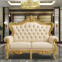 Canapé 2 places en tissu de teck de style moderne et luxueux OEM ODM cadre en bois classique de haute qualité pour hôtel maison salon classique