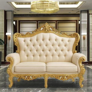 Sofá de tela de teca de 2 plazas de estilo moderno de lujo OEM ODM marco de madera clásico de alta calidad para uso doméstico de hotel sala de estar clásica - Product Image 6