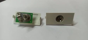 Premium modular TV socket coaxial F type 75 ohm brass plastic connector for cable <b>television</b> installations - Product Image 2