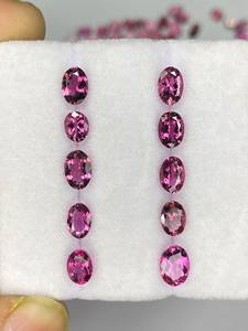 Turmalina rosa natural, piedra preciosa suelta facetada de corte ovalado, 3x5, 6x4, 7x5, 6x8 mm para la fabricación de joyas. - Product Image 3