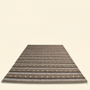 Tapis DECORDEC en laine marron moka, écologique, antidérapant, à tissage plat, motif diamant fait main, pour salon et intérieurs d'hôtels - Product Image 2