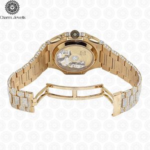 Charm_Jewells Boîtier de montre de luxe en acier inoxydable 40 mm Cadran analogique Verre saphir Mouvement mécanique unisexe Date automatique Push 10 - Product Image 4