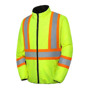 Veste de travail matelassée en polyester pour homme avec col en tricot côtelé, veste de sécurité hivernale pour adultes, service OEM disponible - Product Image 5