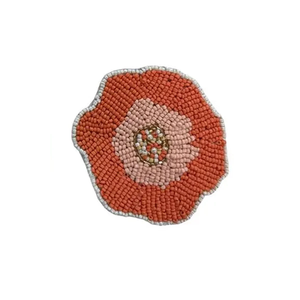 Sous-verres perlés faits à la main en Inde, ensemble de sous-verres en perles de rocaille pour thé et café, meilleur prix - Product Image 1