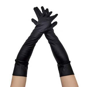 Guantes de Noche Largos de Cuero Suave de Lujo con Diseño Clásico y Amplia Variedad de Colores para un Toque de Elegancia y Refinamiento - Product Image 1