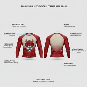 เสื้อรัดกล้ามเนื้อแขนยาวคุณภาพสูง 100% สวมใส่สบาย สำหรับฝึกซ้อม MMA BJJ เสื้อคอมเพรสชั่นสำหรับนักกีฬา เสื้อแรชการ์ด - Product Image 2