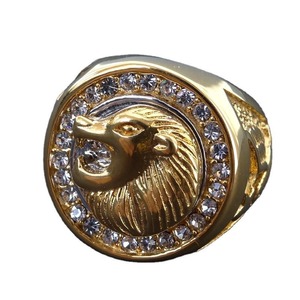 Premium Quality Gold and <b>Silver</b> Iced Out Moissanite <b>Ring</b> for <b>Men</b> Fashion Shows and Entertainment Industry Styling for Sale - Product Image 2