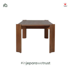 Table à manger moderne en teck massif, style minimaliste Japandi, table de restaurant en bois, taille personnalisée, mobilier pour hôtel, villa, maison, OEM ODM - Product Image 4