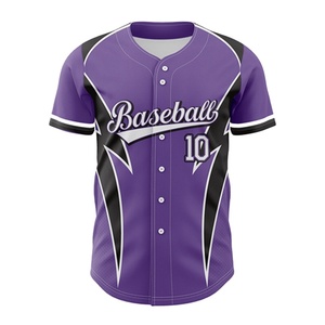Camiseta de Béisbol Personalizada de Venta Caliente, Ropa Deportiva Sublimada de Poliéster, Transpirable, de Secado Rápido, Tallas Grandes, Colores y Logotipos Personalizados, Unisex - Product Image 2