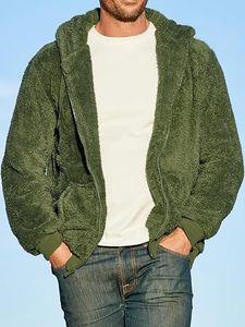 Men's <b>Sherpa</b> Fleece <b>Hoodie</b> Winter Warm Teddy Pullover Sweatshirt Custom Men's Teddy Fleece <b>Hoodie</b> Oversized <b>Sherpa</b> Sweatshirt - Product Image 4