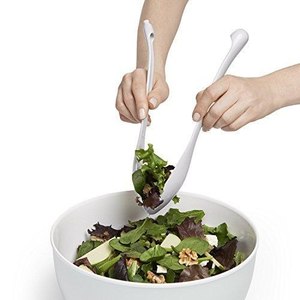 ชุดช้อนส้อมไม้สำหรับเสิร์ฟสลัด ทำด้วยมือ อุปกรณ์เสิร์ฟสลัดจากไม้ธรรมชาติ อุปกรณ์ครัว เครื่องมือผสมสลัดในครัว - Product Image 3