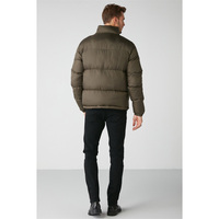 Veste d'hiver pour homme en PU recyclé de qualité supérieure, doublure chaude en coton, rembourrage en coton, veste matelassée hybride réversible, fermeture éclair brodée sur le devant