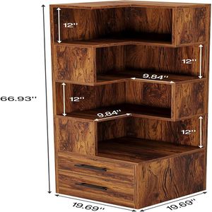 ชั้นวางหนังสือรูปตัวแอลทรงเหลี่ยม ดีไซน์ทันสมัยมีสไตล์ - Product Image 5