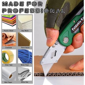 Set di 10 Coltelli Professionali Multiuso Resistenti con 30 Lame di Ricambio, Taglierino Pieghevole per Lavori Pesanti - Product Image 2