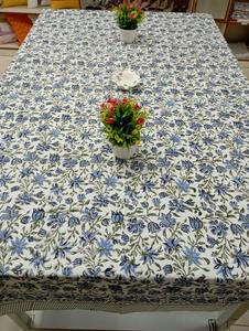 Manteles Rectangulares de Algodón Hechos a Mano con Diseño Floral, Personalizables, Modernos, para Cubrir Mesas de Comedor, Reutilizables y Duraderos - Product Image 2