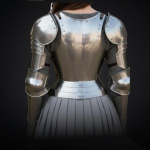 Pièce de harnais médiéval moderne en aluminium personnalisée avec protège-bras, style antique plaqué argent, artisanat métallique soudé - Product Image 5