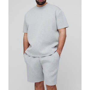 Nueva Llegada, Ropa Deportiva Casual para Hombre con Logotipo Personalizado, Conjunto de Verano de Dos Piezas, Camiseta y Pantalones Cortos de Algodón y Felpa, Secado Rápido - Product Image 3