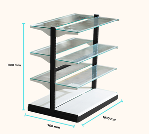 Étagère de supermarché ADONG en verre et métal robuste |   Support d'exposition haut de gamme pour magasins et salles d'exposition |   Fournisseur OEM Vietnam A08 - Product Image 4
