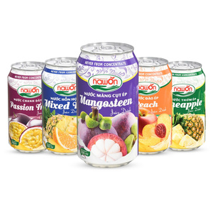 Bebida de jugo de uva blanca Nawon, venta al por mayor, fabricante de jugo de frutas tropicales de Vietnam en lata de aluminio de 330ml, muestra gratis OEM/ODM - Product Image 6