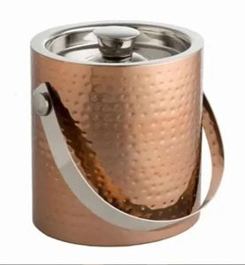 Premium Authentic Design Ideal For Celebrations Weddings Hand Hammered Antique Look Stainless Steel Ice <b>Bucket</b> Nickel Colour - Product Image 5