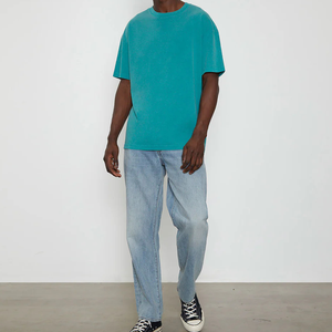 เสื้อยืดโอเวอร์ไซส์ผู้ชายไซส์ใหญ่ ผ้าฝ้าย 100% แขนสั้น คอกลม ระบายอากาศได้ดี เป็นมิตรกับสิ่งแวดล้อม รับผลิตตามแบบ ขายส่ง - Product Image 4