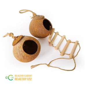 Wholesale Eco Natural Coconut Shell Birdhouse Feeder with Zipper for Living Room Decor | Customizable - Product Image 6