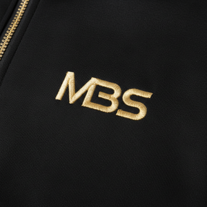Ensemble de survêtement pour homme noir et or avec logo personnalisé, coupe ajustée, design de créateur, tenue de sport 2 pièces, vente en gros - Product Image 4