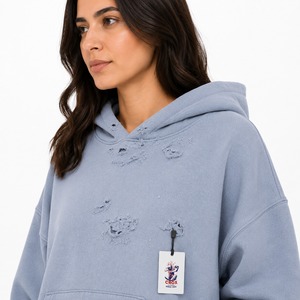 Popular Brand Name Women <b>Distressed</b> Hoodie Designed With <b>Top</b> Quality Material Trendy <b>Distressed</b> Look Comfortable Wear - Product Image 6