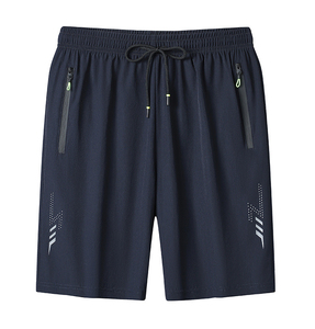 2026 New Design Men's Black Quick Dry Bermuda Sports <b>Shorts</b> <b>With</b> <b>Zip</b> Pockets Drawstring Waist Sporty Style - Product Image 5