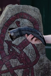 Top Selling New FAIZA CRAFT Handmade Eco-Friendly Carved Design Viking Drinking Horn Logo Authentic Food Safe No Leaks Norse - Product Image 6