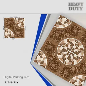 Outdoor Heavy Duty 400x400mm Designer Ceramic Glazed 40x40cm Exterior Digital Porcelain 16x16 Flooring Parking Tiles Wholesaler