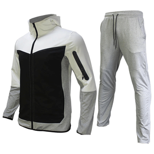 Vêtements de sport pour la gym, vêtements de sport techniques en molleton respirant, légers, décontractés pour l'été, ensembles de survêtements à capuche unisexes en deux pièces pour le jogging - Product Image 5